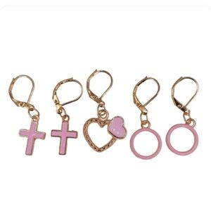 Crochet Stitch Markers Knitting Progress Keepers Leverback Hooks Enamel Charms